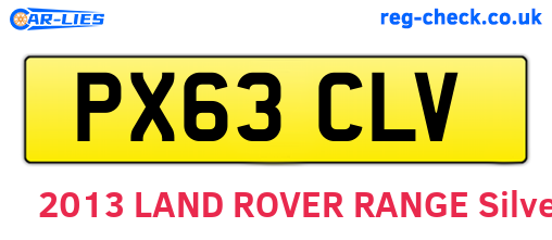 PX63CLV are the vehicle registration plates.