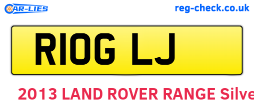 R10GLJ are the vehicle registration plates.