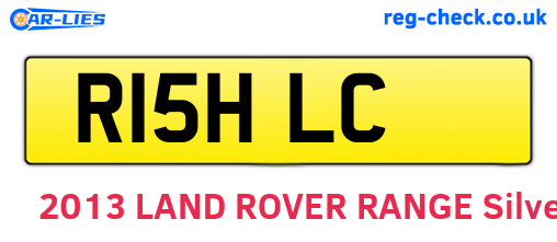 R15HLC are the vehicle registration plates.