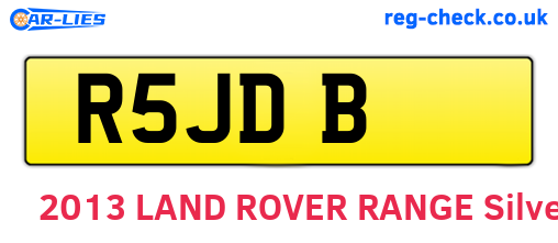R5JDB are the vehicle registration plates.