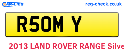 R5OMY are the vehicle registration plates.