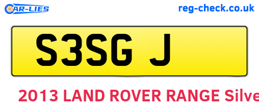 S3SGJ are the vehicle registration plates.