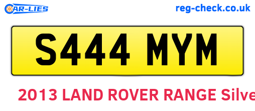 S444MYM are the vehicle registration plates.