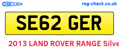 SE62GER are the vehicle registration plates.