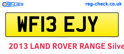 WF13EJY are the vehicle registration plates.