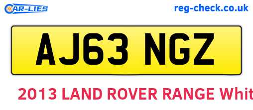 AJ63NGZ are the vehicle registration plates.