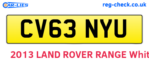 CV63NYU are the vehicle registration plates.