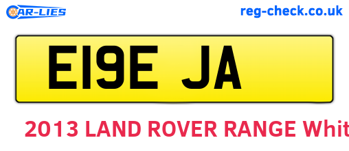 E19EJA are the vehicle registration plates.