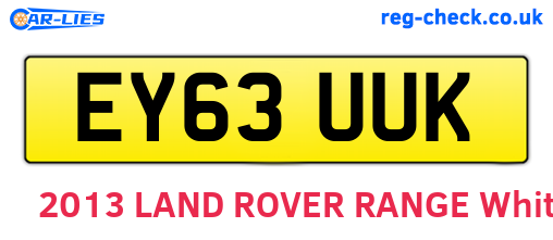 EY63UUK are the vehicle registration plates.
