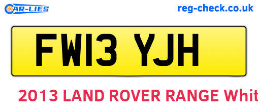 FW13YJH are the vehicle registration plates.