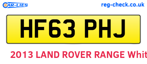 HF63PHJ are the vehicle registration plates.