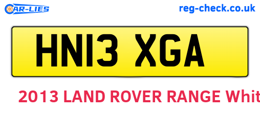 HN13XGA are the vehicle registration plates.