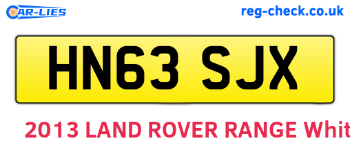 HN63SJX are the vehicle registration plates.