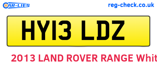 HY13LDZ are the vehicle registration plates.