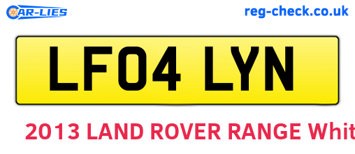 LF04LYN are the vehicle registration plates.
