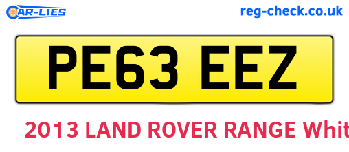 PE63EEZ are the vehicle registration plates.