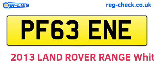 PF63ENE are the vehicle registration plates.