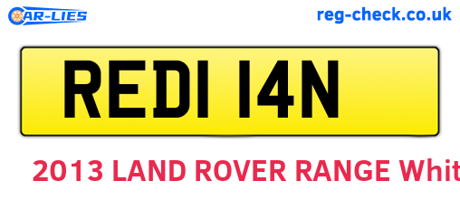 RED114N are the vehicle registration plates.