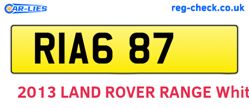 RIA687 are the vehicle registration plates.