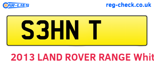 S3HNT are the vehicle registration plates.