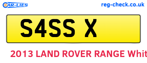 S4SSX are the vehicle registration plates.