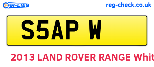 S5APW are the vehicle registration plates.