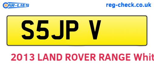 S5JPV are the vehicle registration plates.