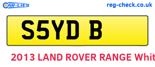 S5YDB are the vehicle registration plates.