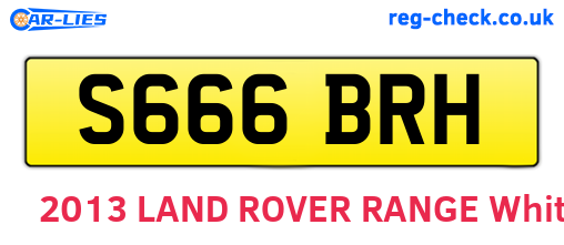 S666BRH are the vehicle registration plates.