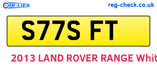 S77SFT are the vehicle registration plates.