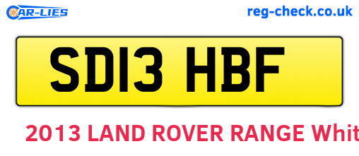 SD13HBF are the vehicle registration plates.