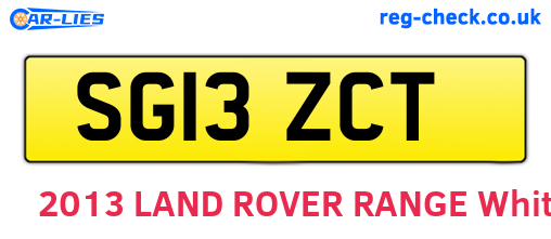 SG13ZCT are the vehicle registration plates.