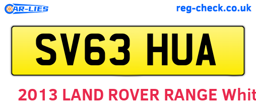 SV63HUA are the vehicle registration plates.