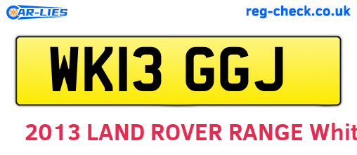 WK13GGJ are the vehicle registration plates.