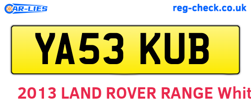 YA53KUB are the vehicle registration plates.
