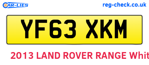 YF63XKM are the vehicle registration plates.