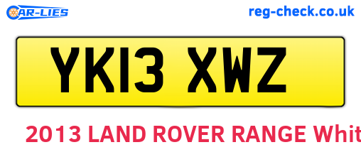 YK13XWZ are the vehicle registration plates.