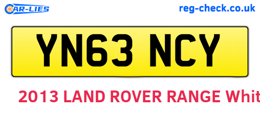 YN63NCY are the vehicle registration plates.