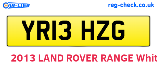 YR13HZG are the vehicle registration plates.