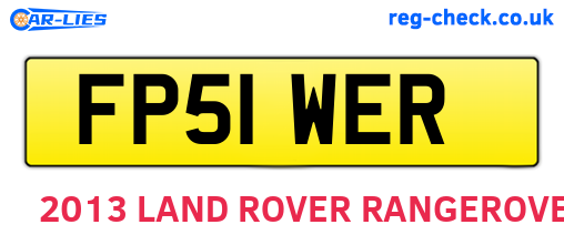 FP51WER are the vehicle registration plates.