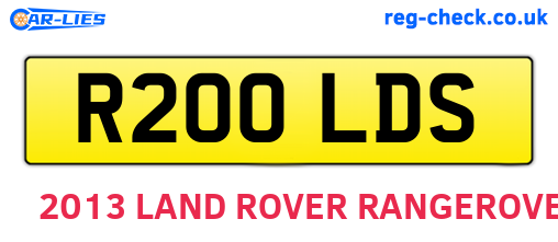 R200LDS are the vehicle registration plates.