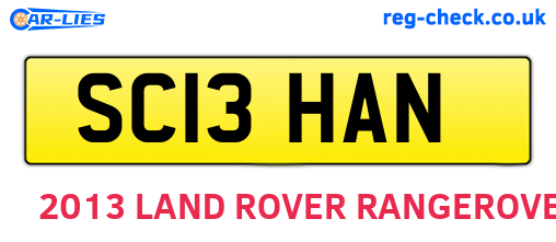 SC13HAN are the vehicle registration plates.