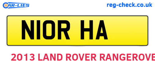 N10RHA are the vehicle registration plates.
