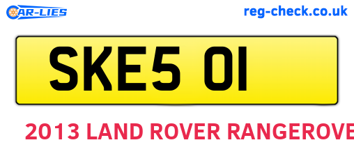 SKE501 are the vehicle registration plates.