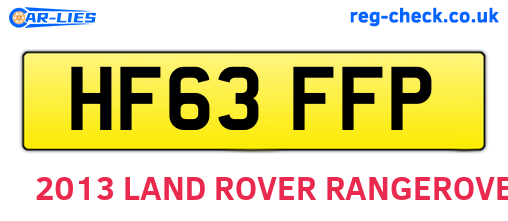 HF63FFP are the vehicle registration plates.