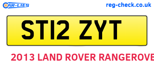ST12ZYT are the vehicle registration plates.