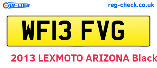 WF13FVG are the vehicle registration plates.