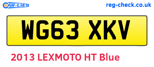 WG63XKV are the vehicle registration plates.