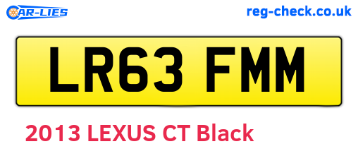 LR63FMM are the vehicle registration plates.