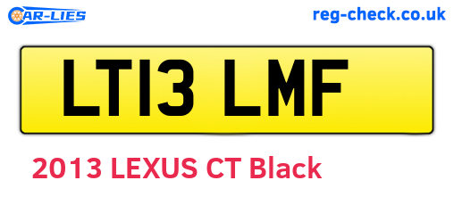 LT13LMF are the vehicle registration plates.